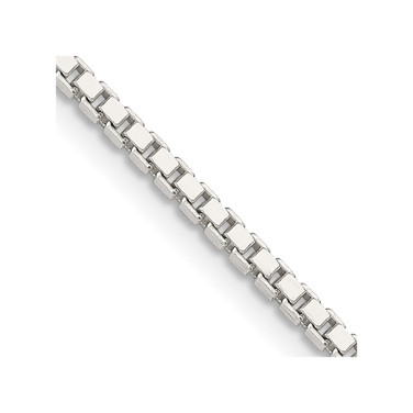 18" Sterling Silver 1.9mm Box Chain Necklace