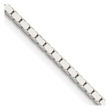 20" Sterling Silver 1.5mm Mirror Box Chain Necklace