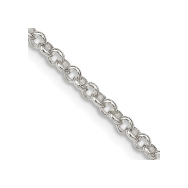 22" Sterling Silver 2.5mm Rolo Chain Necklace