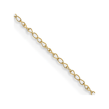 10k Yellow Gold .42mm Carded Curb Chain 10K6CY-18