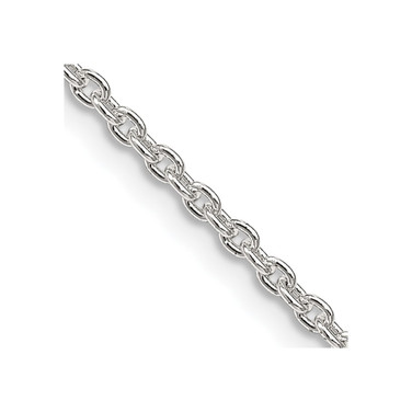 28" Sterling Silver 2.25mm Cable Chain Necklace