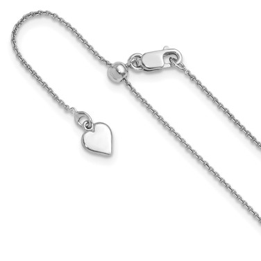 Sterling Silver Adjustable .95mm Rolo Chain FC36-22