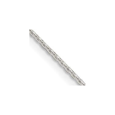 30" Sterling Silver 1.25mm Diamond-cut Round Spiga Chain Necklace