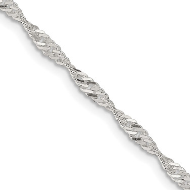 30" Sterling Silver 2.25mm Singapore Chain Necklace