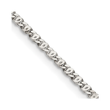 18" Sterling Silver 2mm Fancy Anchor Pendant Chain Necklace