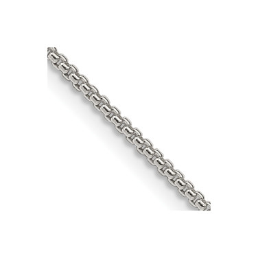 20" Sterling Silver 1.5mm Round Box Chain Necklace