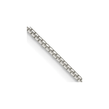 26" Sterling Silver 1.25mm Round Box Chain Necklace