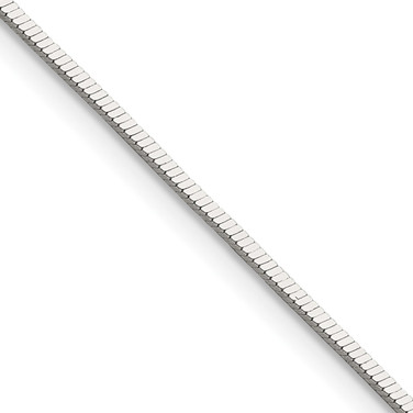 Sterling Silver Polished 1mm Square Snake Chain QSQ035-16