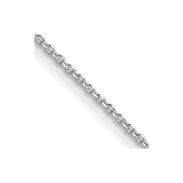24" Sterling Silver Rhodium-plated 1.25mm Diamond-cut Forzantina Cable Chain Necklace