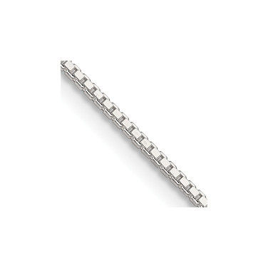 18" Sterling Silver 1.25mm Box Chain Necklace