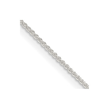 26" Sterling Silver 1mm Round Spiga Chain Necklace