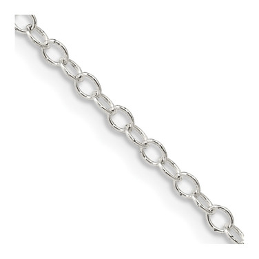 26" Sterling Silver 2.25mm Oval Cable Chain Necklace