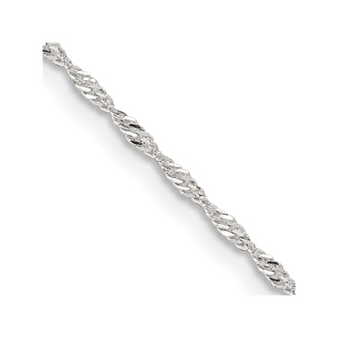 26" Sterling Silver 1.4mm Singapore Chain Necklace