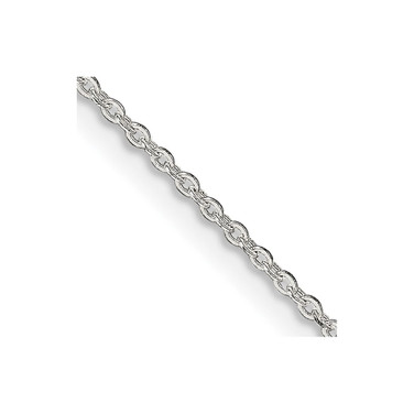 20" Sterling Silver 1mm Flat Link Cable Chain Necklace