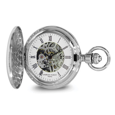 Charles-Hubert 47mm Mens Two-Tone Full Hunter Mechanical Pocket Watch