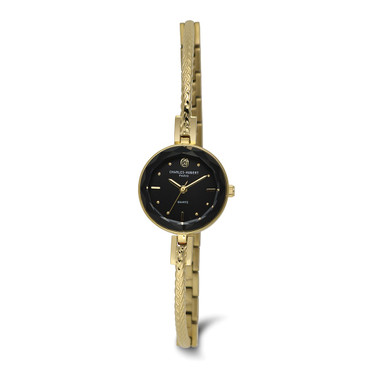 Charles-Hubert 25mm Womens Black Dial Gold-plated Stainless Steel Quartz Watch