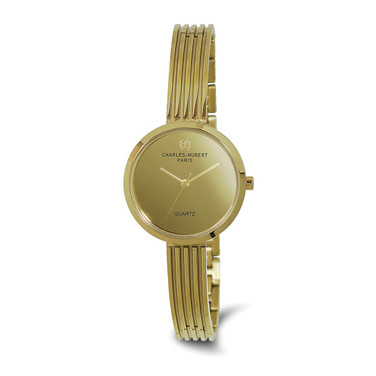 Charles-Hubert 30mm Womens Gold-plated Stainless Steel Quartz Watch
