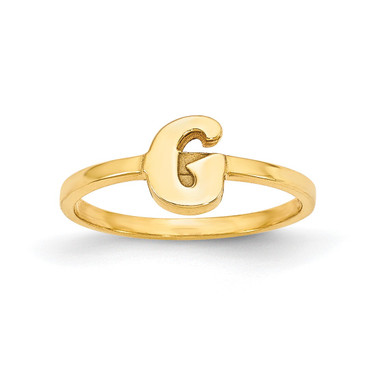Laser Polished Initial Personalized Custom Ring