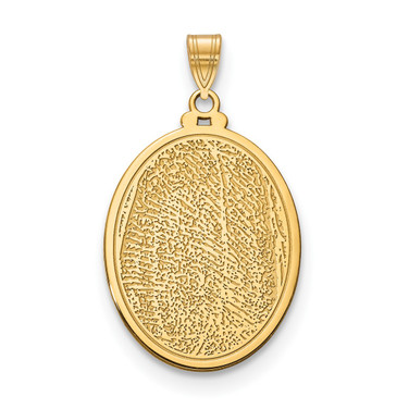 29.5mm Personalized Custom Oval Fingerprint Pendant - Upload Your Actual Fingerprint, Great Gift