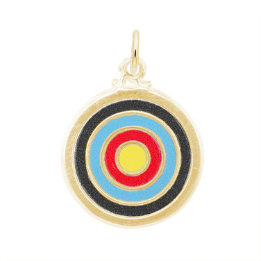 Painted Target Charm (Choose Metal) by Rembrandt
