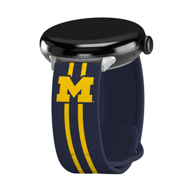 Michigan Wolverines HD Watch Band Compatible with Google Pixel Long Stripes