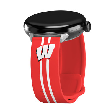 Wisconsin Badgers HD Watch Band Compatible with Google Pixel Watch Long Stripes
