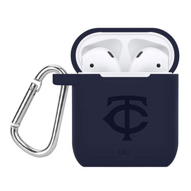 Game Time Minnesota Twins Silicone Engraved Case Cover Compatible with Apple AirPods Generation 1 & 2 (Navy)