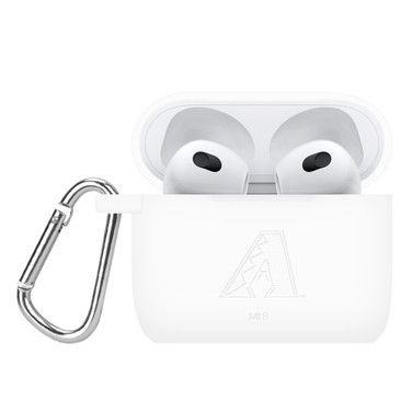 Game Time Arizona Diamondbacks Engraved Silicone Case Cover Compatible with Apple AirPods Generation 3 (White)