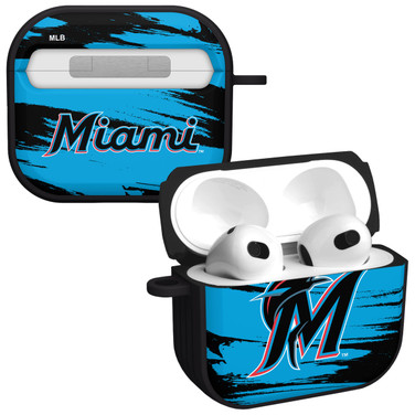 Game Time Miami Marlins Paint HDX Case Cover Compatible with Apple AirPods Gen 3