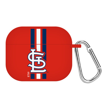 Game Time St Louis Cardinals HD Case Cover Compatible With Apple AirPods Gen 4 (Stripes)