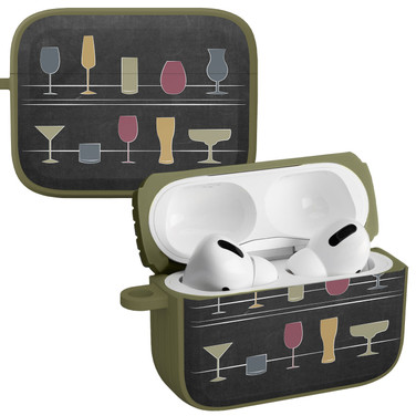 Wine, Beer, & Booze HDX Case Cover Compatible with Apple AirPods Pro 1 & 2 (Glasses)