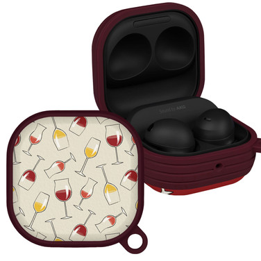 Wine, Beer, & Booze HDX Case Cover Compatible with Samsung Galaxy Buds Pro & Buds Live (Wine)