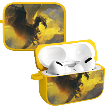 Fantasy HDX Case Cover Compatible with Apple AirPods Pro 1 & 2 (Gold Flight)