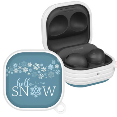 Affinity Bands Christmas HDX Case Cover Compatible with Samsung Galaxy Buds Pro & Buds Live (Hello Snow)