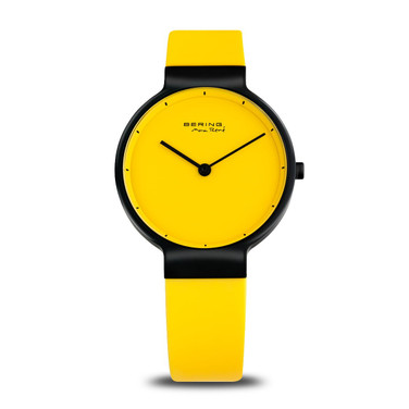Bering Time - Max Rene Womens Black and Yellow Watch Fun Pop of Color 12631-827 - CLEARANCE