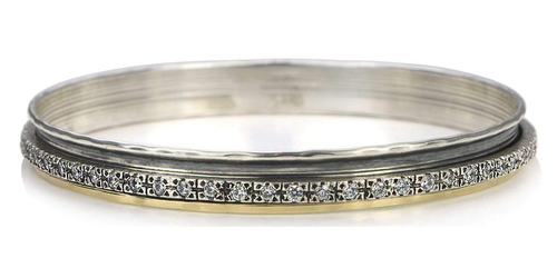 BRILLIANCE - Blissful Bangle Collection - Spinner Bangle Bracelet by MeditationRings