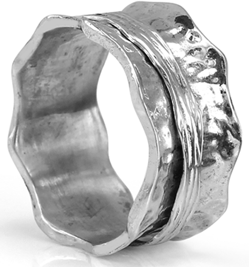 "DIVINE" (MR540SIL) - Silver Serenity Collection - MeditationRing (Spinner Ring)