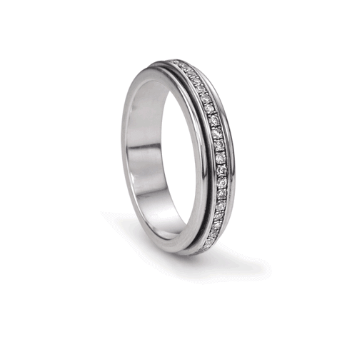 LUNAR SILVER - Stackable Collection - MeditationRing (Spinner Ring)