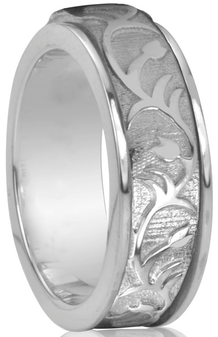 "ROSE" (MR1106) - Silver Serenity Collection - MeditationRing (Spinner Ring)