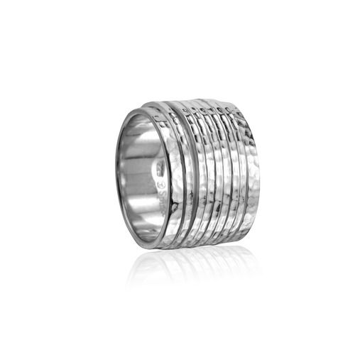 SERENITY - Silver Serenity Collection - MeditationRing (Spinner Ring) — additional view