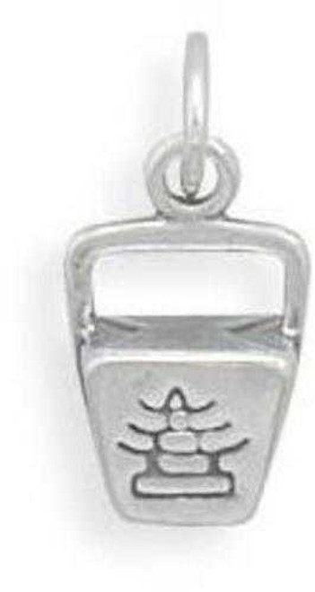 Image of (C) Chinese Take Out Box Charm 925 Sterling Silver