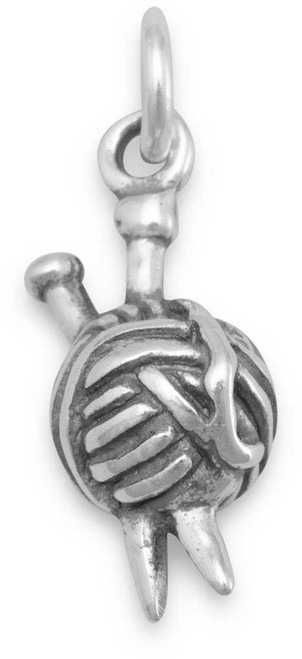 Image of (C) Yarn Charm 925 Sterling Silver