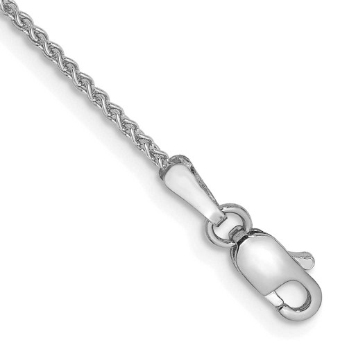 Image of 10" 14k White Gold 1.25mm Solid Polished Spiga Chain Anklet