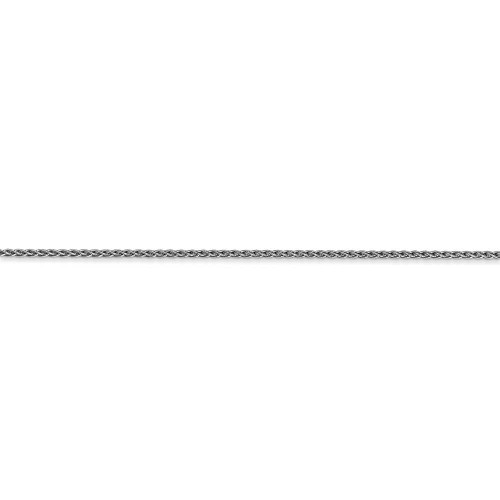 Image of 10" 14k White Gold 1.2mm Parisian Wheat Chain Anklet