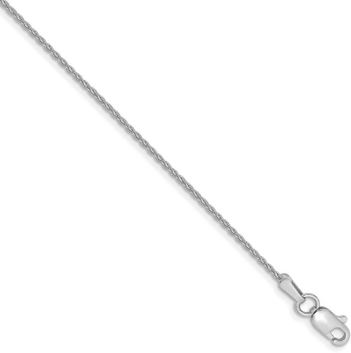 Image of 10" 14k White Gold 1.2mm Parisian Wheat Chain Anklet
