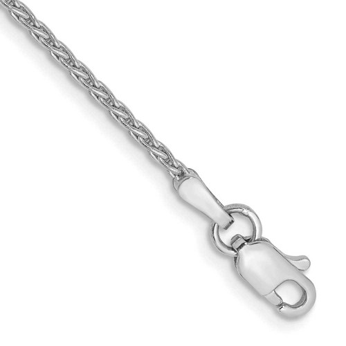 Image of 10" 14k White Gold 1.5mm Parisian Wheat Chain Anklet