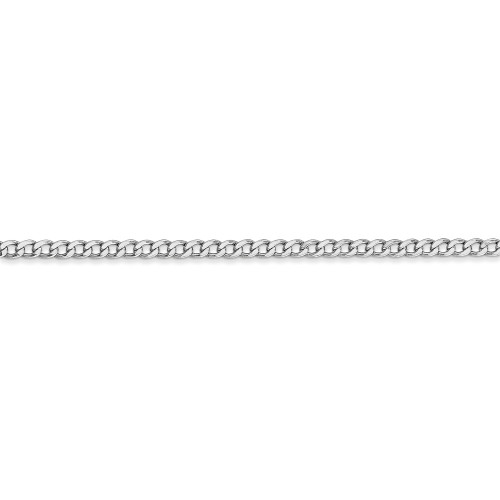 Image of 10" 14k White Gold 2.5mm Curb Link Chain Anklet
