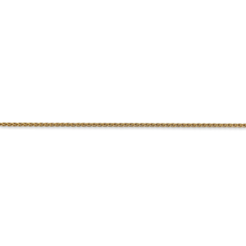 Image of 10" 14K Yellow Gold 1.2mm Parisian Wheat Chain Anklet