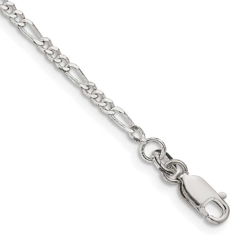 Image of 10" Sterling Silver 2.25mm Figaro Chain Anklet
