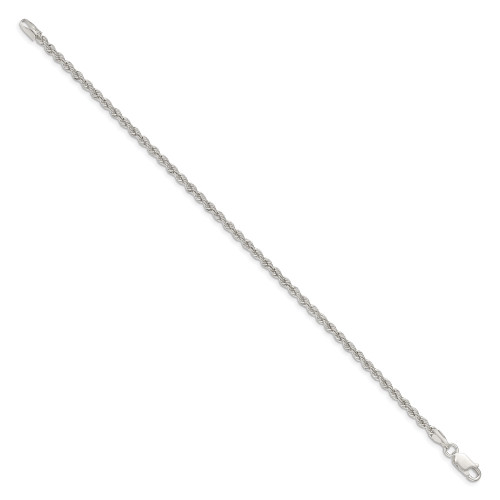 Image of 10" Sterling Silver 2.5mm Solid Rope Chain Anklet